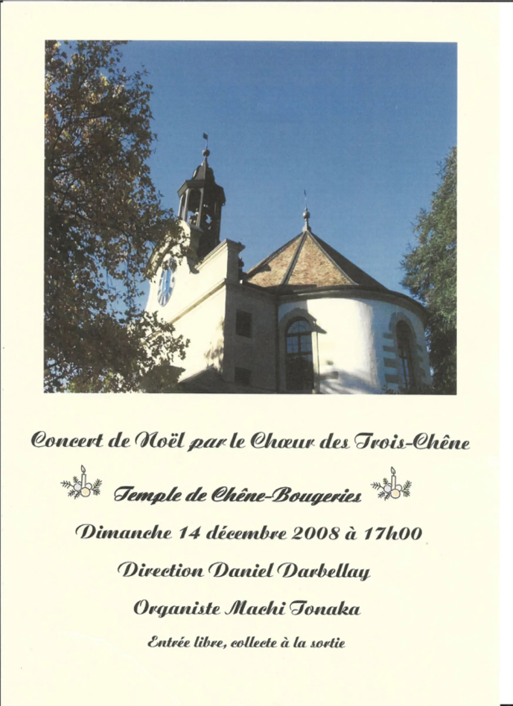Affiche Concert de Noël 2008