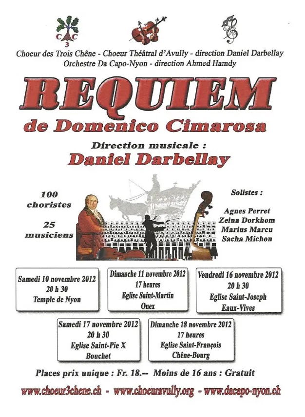 Affiche Requiem de Cimarosa 2012