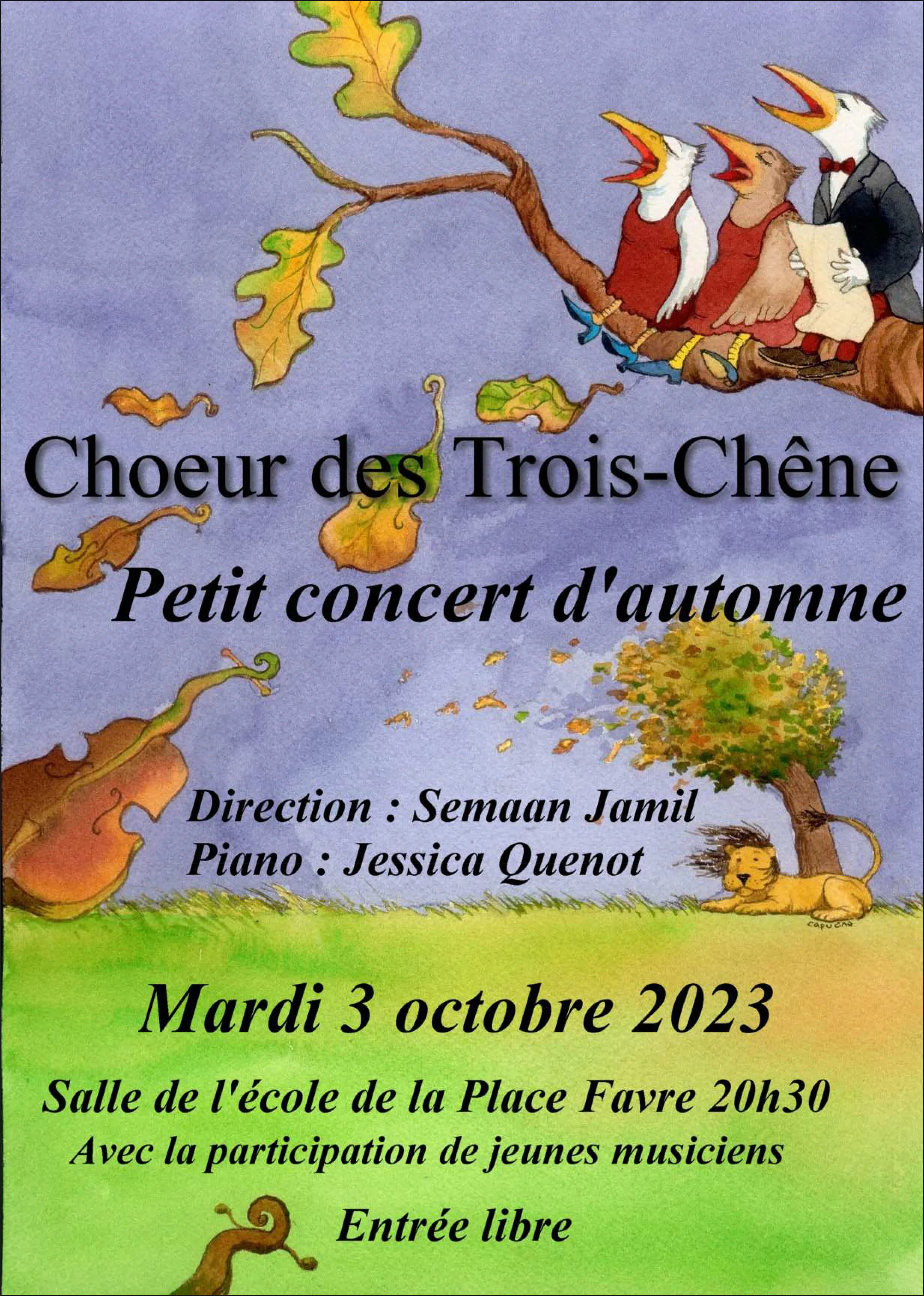Affiche Petit concert d'automne 2023