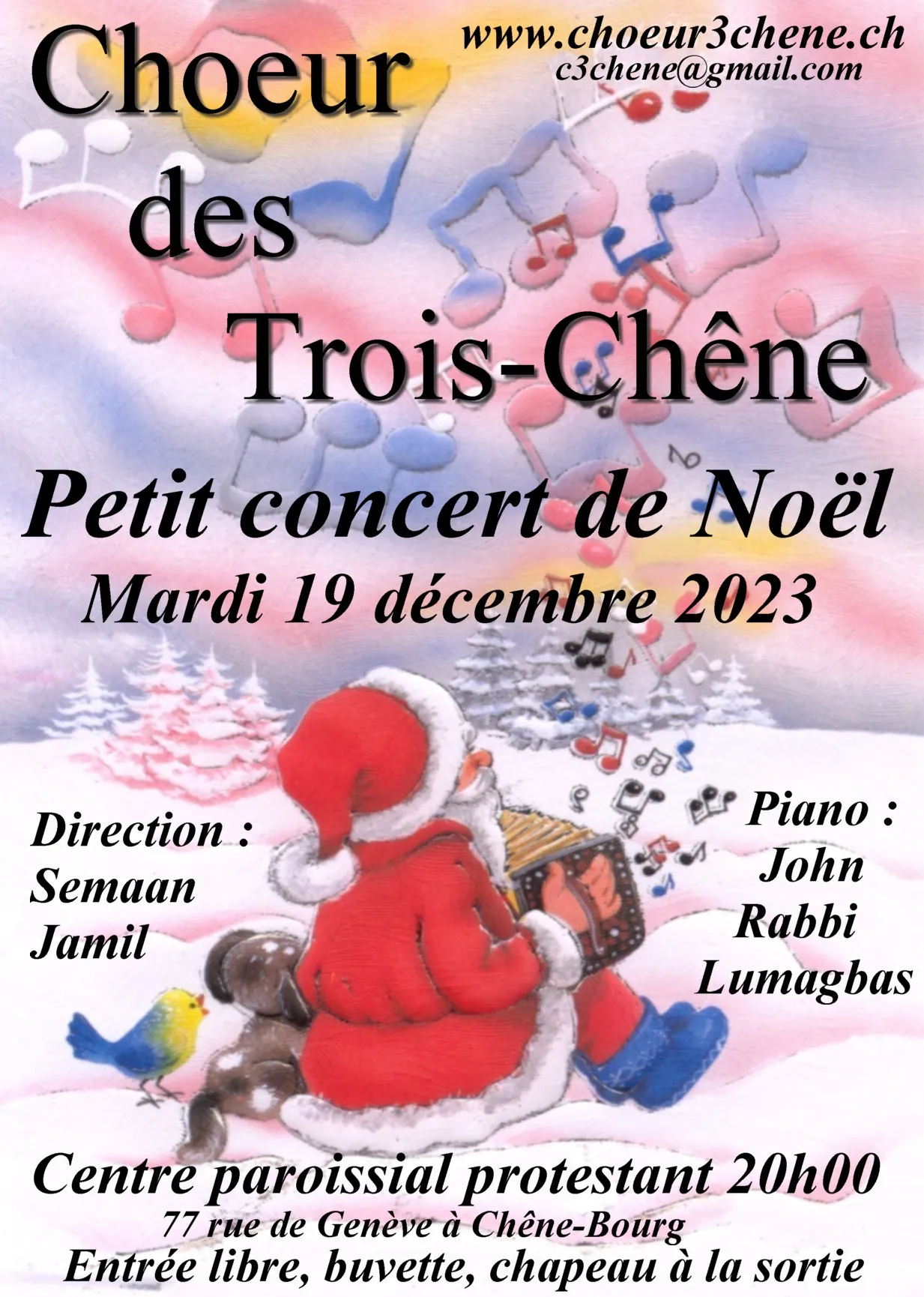 Affiche Petit concert de Noël 2023