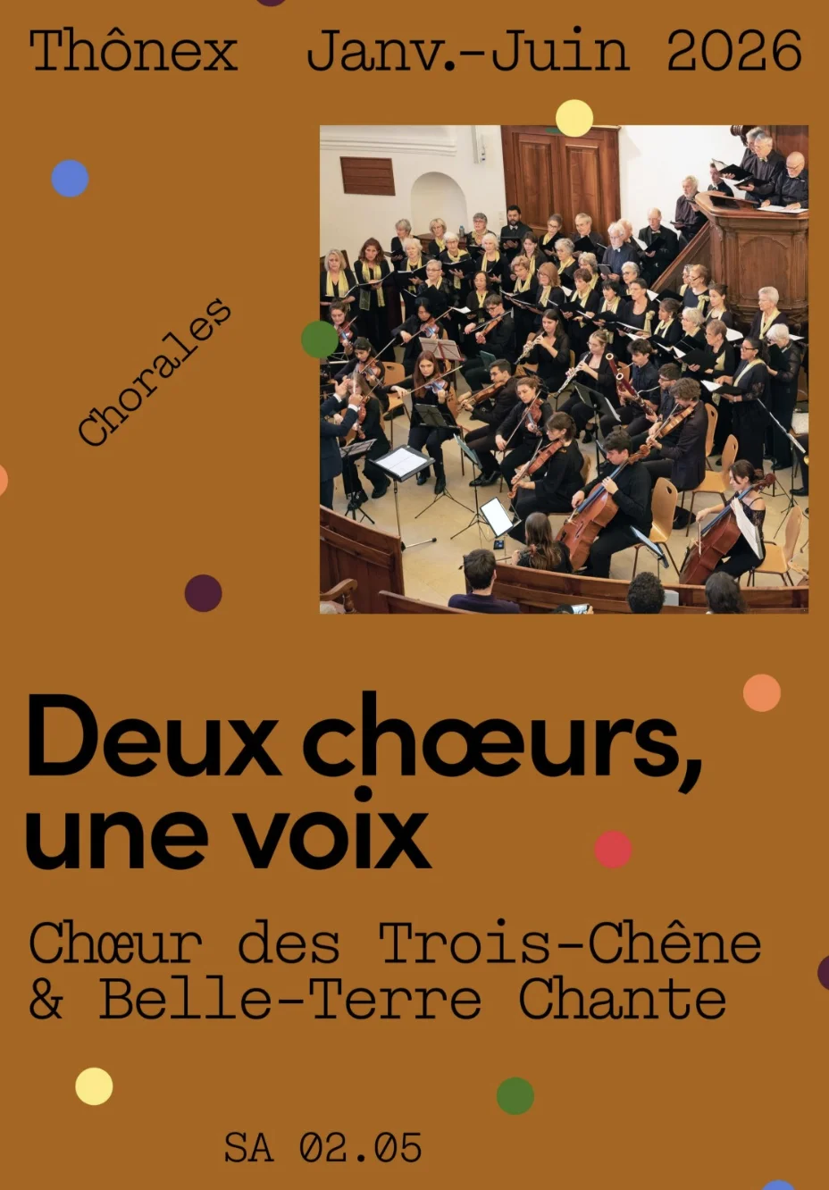 Affiche Deux chœurs, une voix - Mai 2026